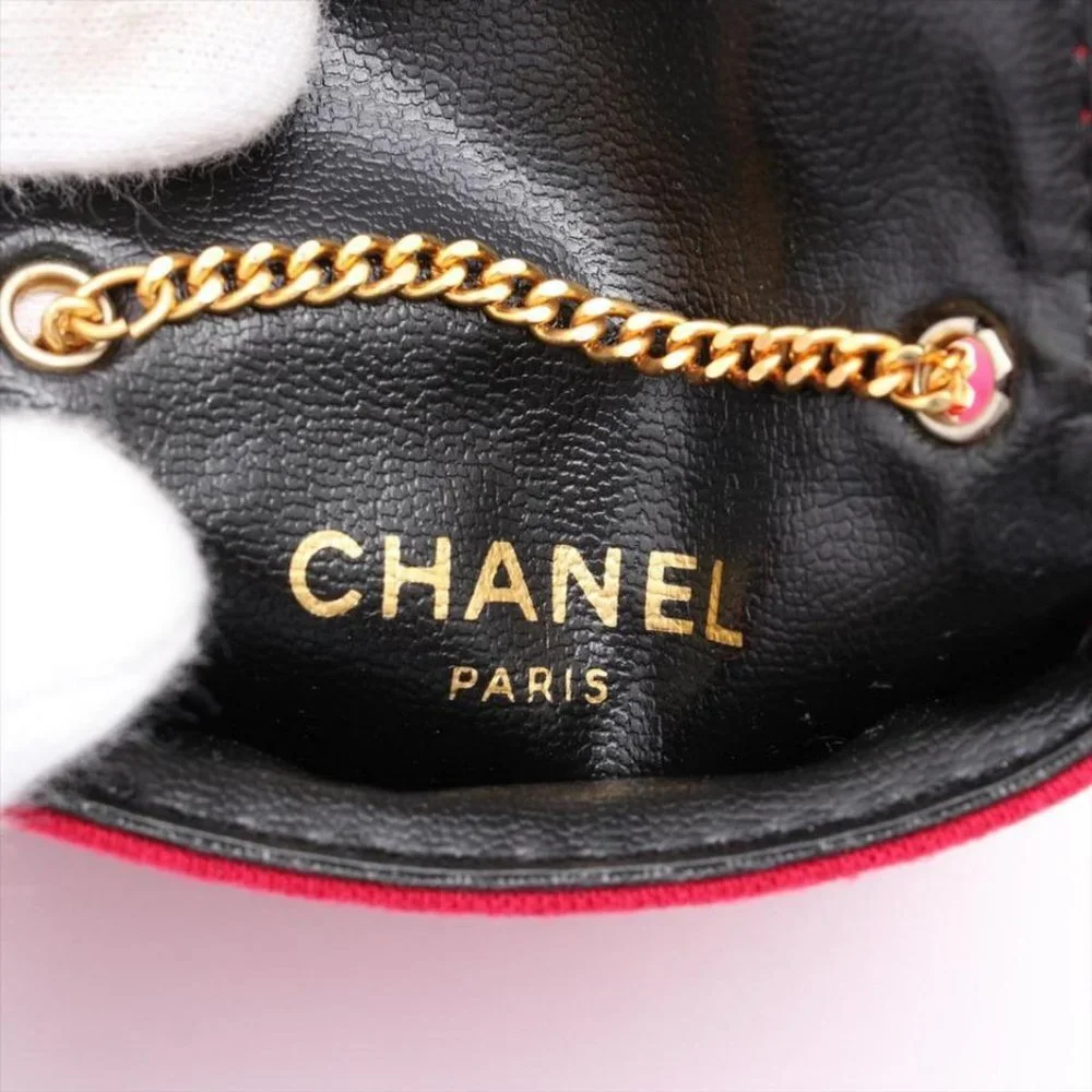 Chanel Quilted Red Nano Flap Mini Micro Chain Bag